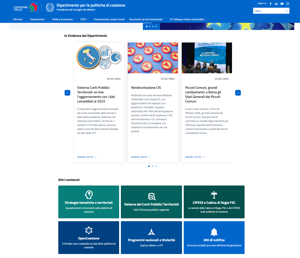 Pubblicato l’aggiornamento della serie storica dei conti consolidati